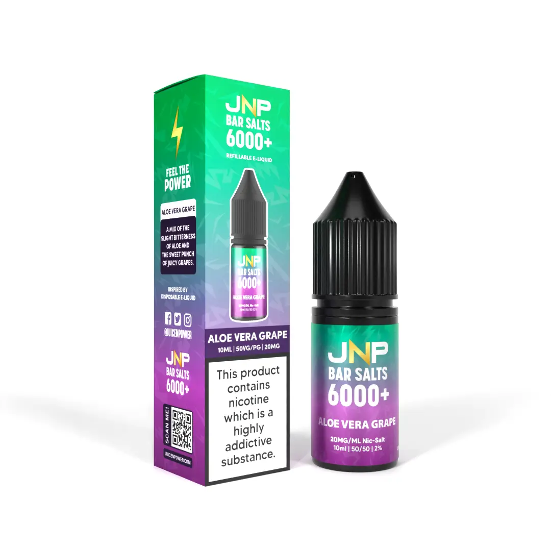 Aloe Vera Grape Nic Salt E liquid by JNP Bar Salts 6000 10ml